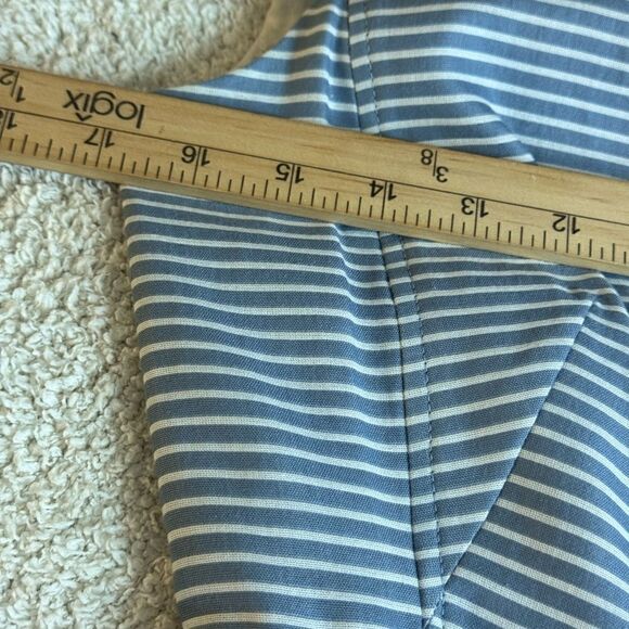 AKRIS Punto Dress Womens Size 4 Blue Striped Fit and Flare Preppy Knee length - Picture 6 of 10